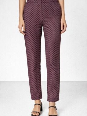 Chico's Plum Patterned Straight-Leg Pants